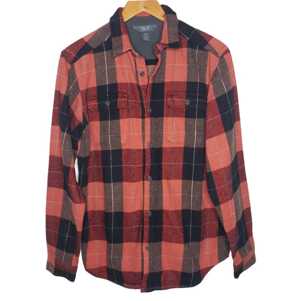 NWT Mountain Hardwear Men’s S Thick Fabric  Button Up Shirt Plaid (1315)